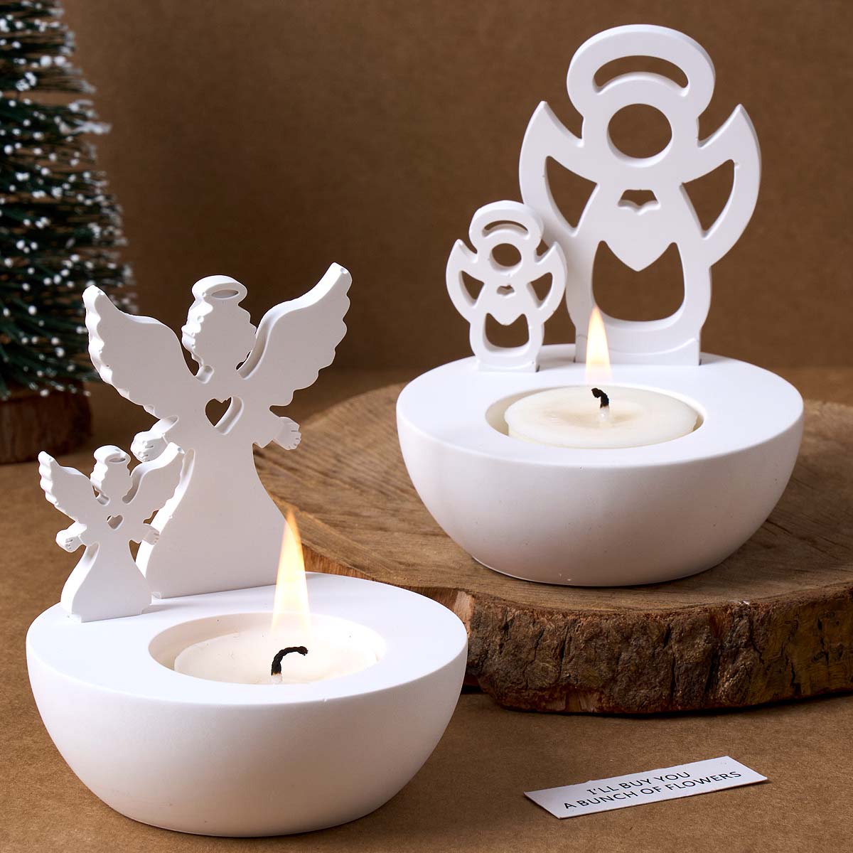 Candle Quotes - แม่พิมพ์ซิลิโคนสำหรับทำของประดับตกแต่งคริสต์มาส เช่น ต้นคริสต์มาส ตุ๊กตาหิมะ นางฟ้า เชิงเทียน