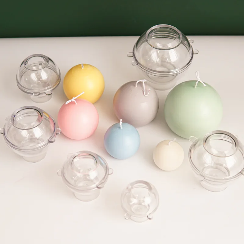 Candle Supplies Shop - 5-8 ซม.ทรงกลมเทียนแม่พิมพ์พลาสติกตกแต่งบ้าน DIY CRAFT เทียนทําอุปกรณ์ PC