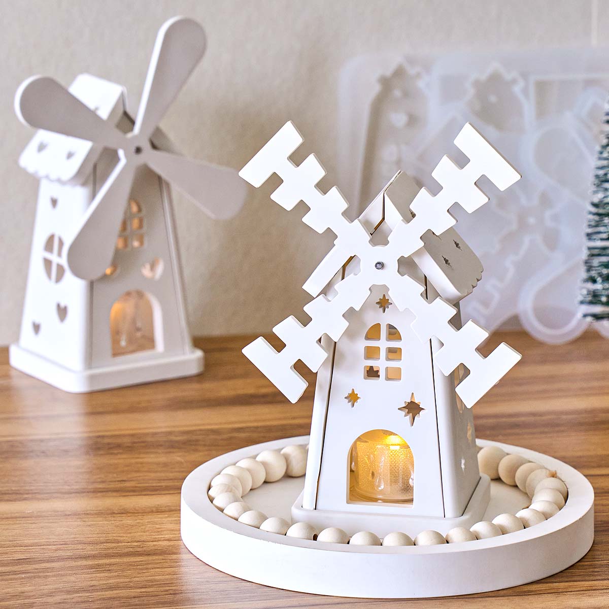 Candle Quotes - แม่พิมพ์ซิลิโคนสำหรับทำเชิงเทียนรูปกังหันลมสร้างสรรค์ งานฝีมือ DIY ทำเชิงเทียนรูปบ้านแบบประกอบเอง แม่พิมพ์สำหรับงานเรซิ่นและปูนปลาสเตอร์ ของขวัญงานฝีมือ