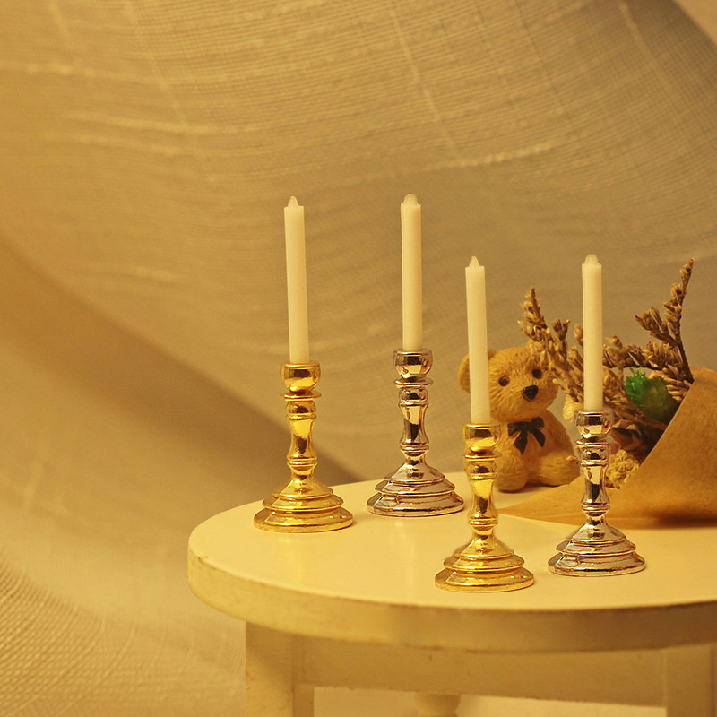 เชิงเทียนโลหะจำลองบ้านตุ๊กตา1ค - Candle Quotes บทวิจารณ์และราคา