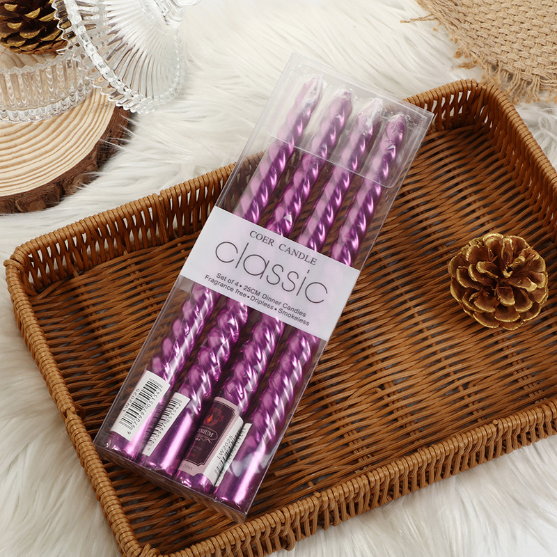 เทียนทรงสูงแบบยุโรป 4 ชิ้น พร้ - Candle Quotes บทวิจารณ์และราคา