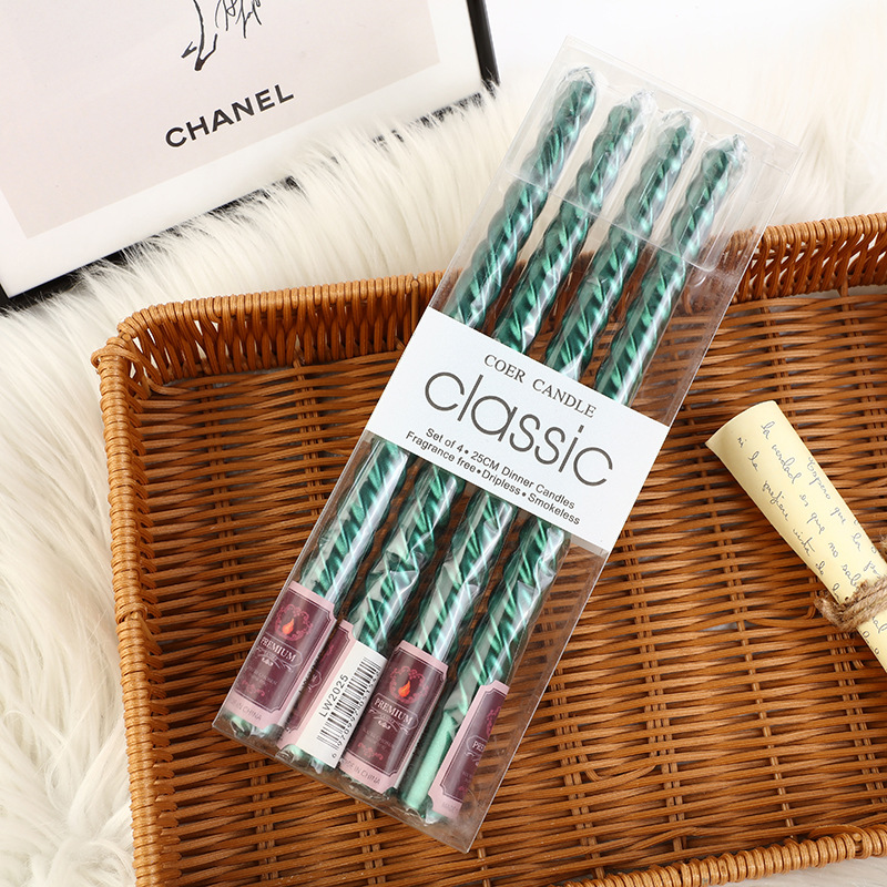 เทียนทรงสูงแบบยุโรป 4 ชิ้น พร้ - Candle Quotes บทวิจารณ์และราคา