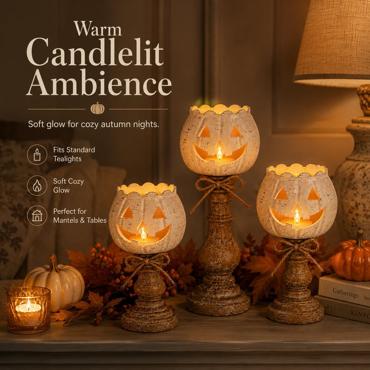 ชุดเชิงเทียนฟักทองสีขาวสไตล์เร - Candle Zero บทวิจารณ์และราคา